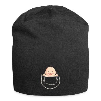 bébé ventre bébé kangourou - Bonnet en jersey - charbon - Devant