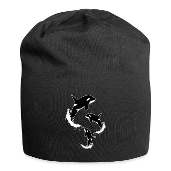 Famille des épaulards - Bonnet en jersey - noir - Devant