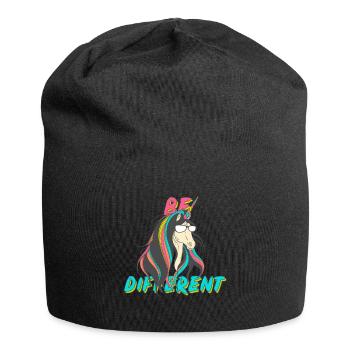Be Different Cool licorne Arc-en-ciel - Bonnet en jersey - noir - Devant