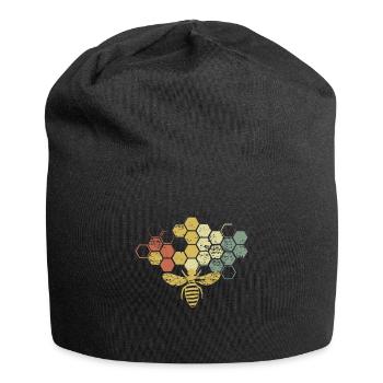 Vintage Beekeeper graphic, Honey Bee design - Jersey Beanie - black - Front