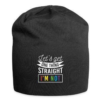 LGBT Lesbisch Trans Gay Schwu Sprüche lustig cool - Jersey-Beanie - Schwarz - Vorne