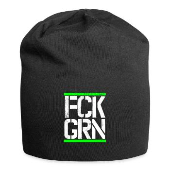 FCK GRN Gegen Grüne Diesel Fahrverbote Anti Grün - Jersey-Beanie - Schwarz - Vorne