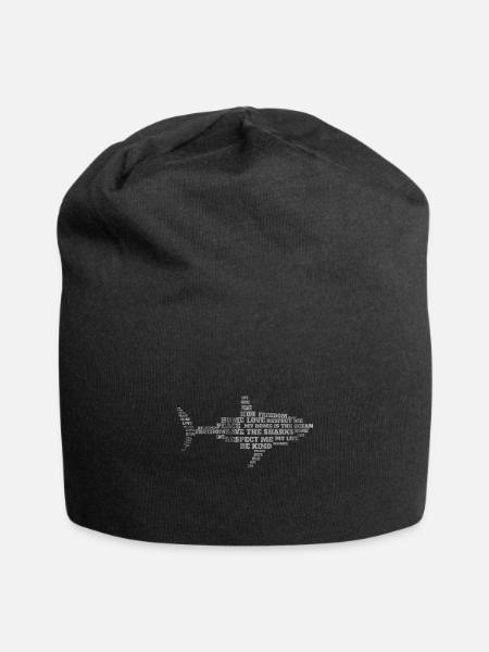 requin - Bonnet en jersey - noir