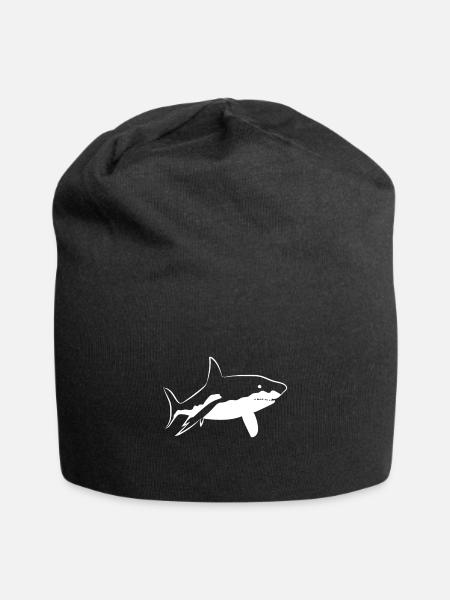 Poisson requin - Bonnet en jersey - noir