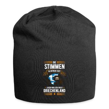 Griechenland - Jersey-Beanie - Schwarz - Vorne