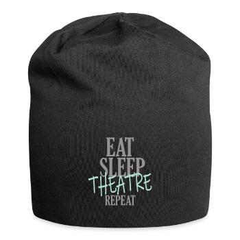 Eat Sleep Theatre Repeat - Jersey-Beanie - Schwarz - Vorne