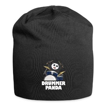 Drummer Panda Bär Musiker Drums Sticks Musik Band - Jersey-Beanie - Schwarz - Vorne