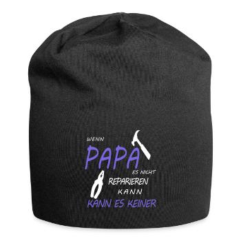 Papa - Jersey-Beanie - Schwarz - Vorne