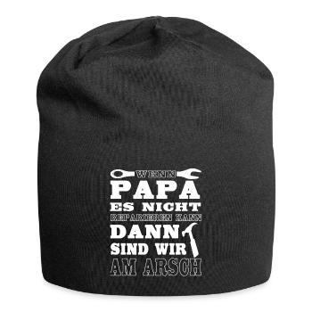 Papa - Jersey-Beanie - Schwarz - Vorne