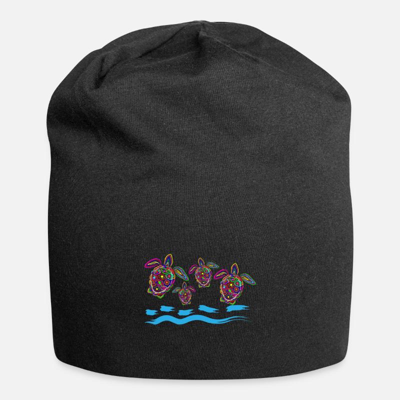 Schildkröte Schildkröten - Jersey-Beanie - Schwarz