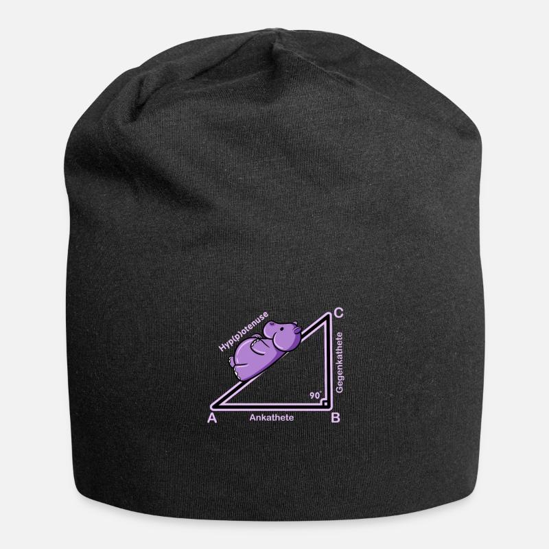 Hyppothenuse Mathe Lustig Lehrer - Jersey-Beanie - Schwarz