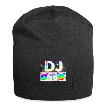 DJ Djing Discjockey Disc Jockey Party Geschenk - Jersey-Beanie - Anthrazit - Vorne