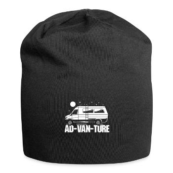 Camper Bus Ad-Van-Ture Camping Van - Jersey Beanie - black - Front