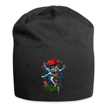 Magic Mushroom Shiva Psychedelic Hindu Fungus Trip - Jersey Beanie - black - Front