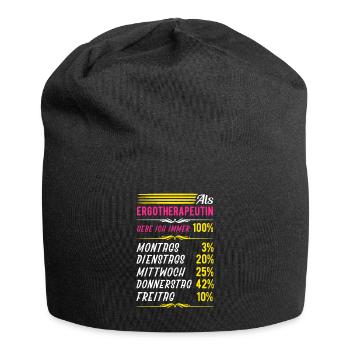 Ergotherapeutin Ergotherapie - Jersey-Beanie - Schwarz - Vorne