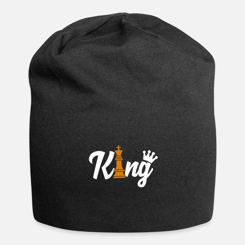 Schach - Jersey-Beanie - Schwarz