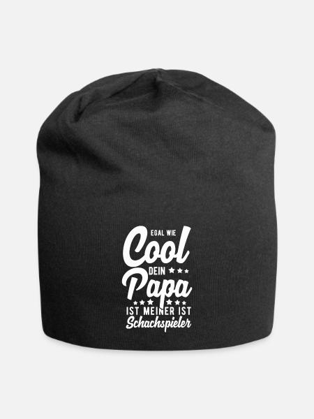 Schach - Jersey-Beanie - Schwarz