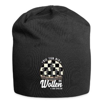 Schach - Jersey-Beanie - Schwarz - Vorne