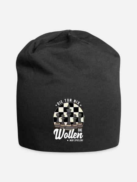 Schach - Jersey-Beanie - Schwarz