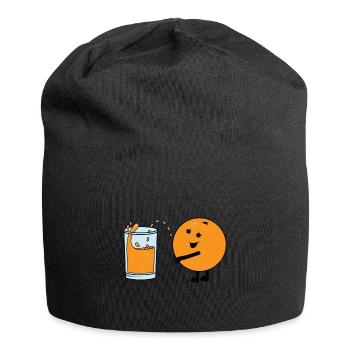 Orange Pee Pinkelde orange urinating orange juice - Jersey Beanie - black - Front