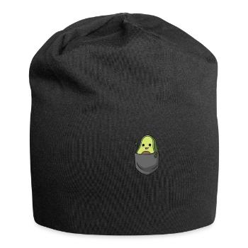 Avocado Funny avocado in breast pocket gift - Jersey Beanie - black - Front