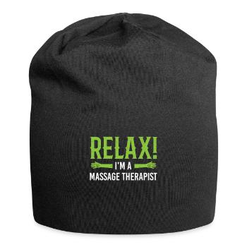 Physiothérapeute Massage Masseur Physio Massage - Bonnet en jersey - noir - Devant