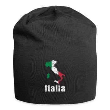 Italie carte drapeau Italia vintage - Bonnet en jersey - noir - Devant
