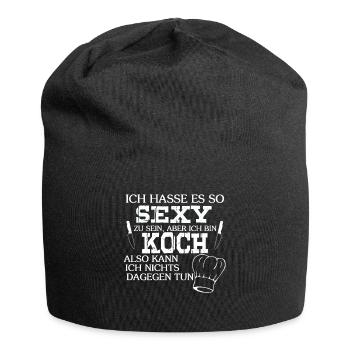 Koch kochen - Jersey-Beanie - Schwarz - Vorne