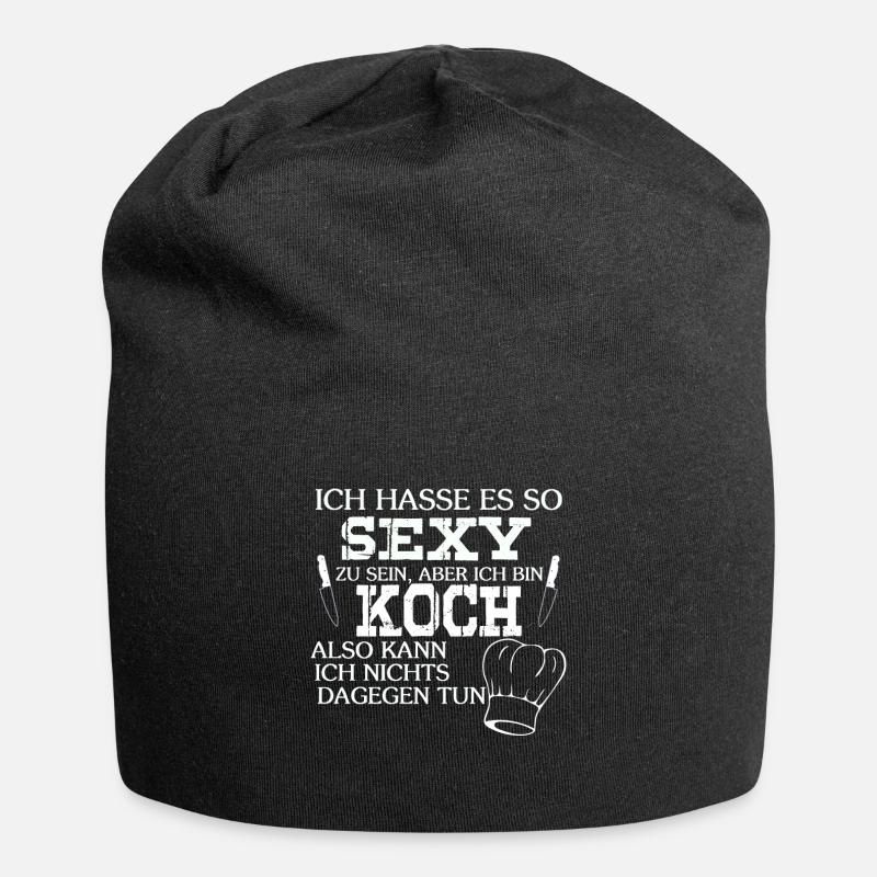 Koch kochen - Jersey-Beanie - Schwarz