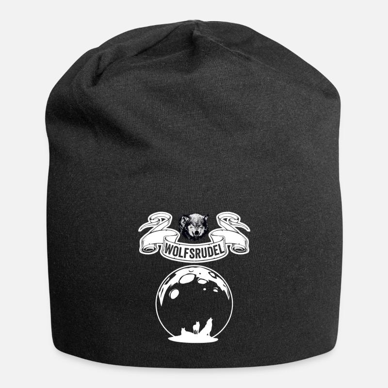Wolfsrudel - Jersey-Beanie - Schwarz