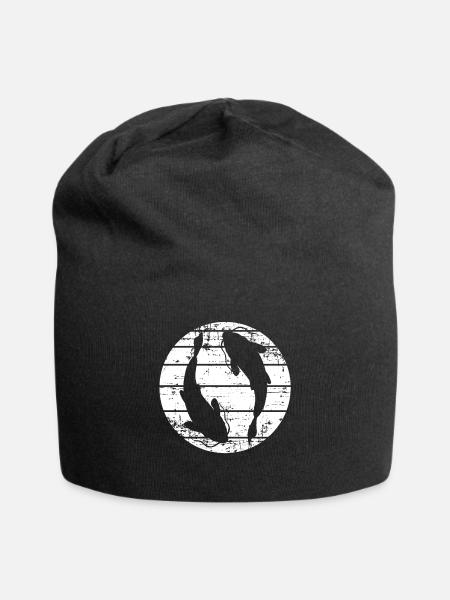 Karpfen - Jersey-Beanie - Schwarz