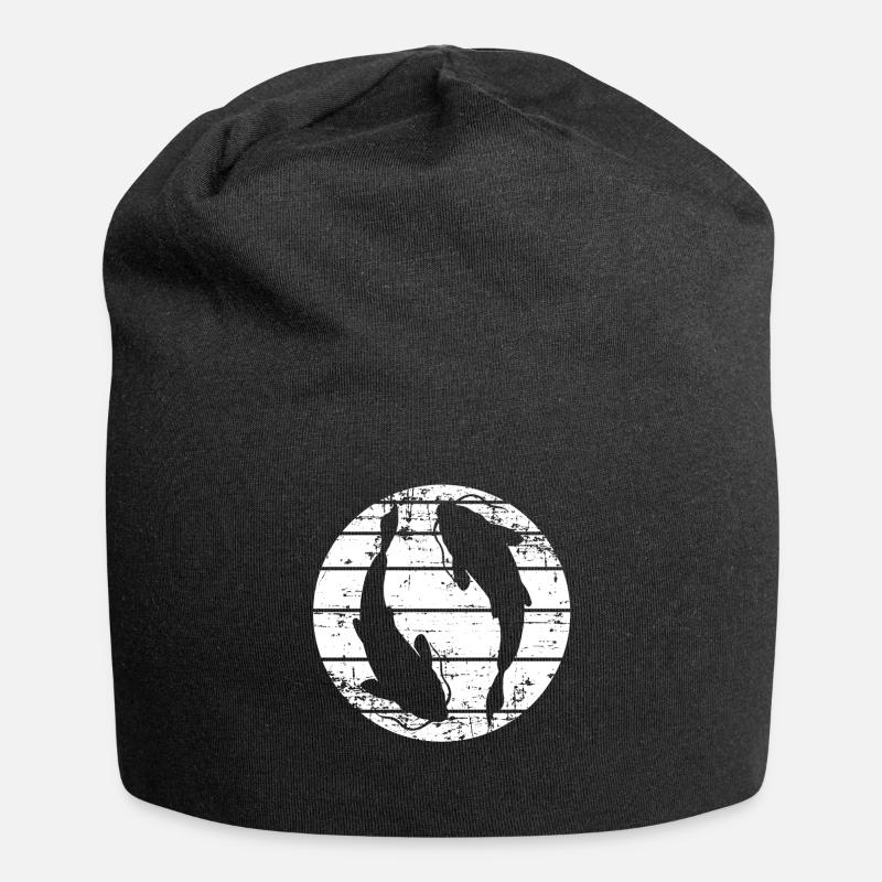 Karpfen - Jersey-Beanie - Schwarz