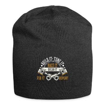 Lustiges Drag Race, Rennmechaniker, Autofan, - Jersey-Beanie - Anthrazit - Vorne