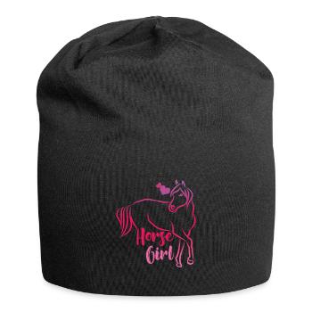 Cheval équestre - Bonnet en jersey - noir - Devant