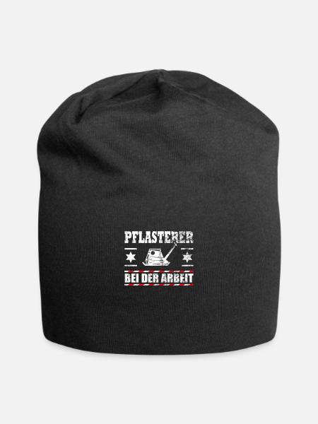 Funny saying plaster paver gift - Jersey Beanie - black