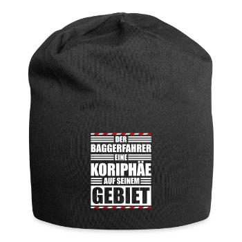 Excavator driver construction site - Jersey Beanie - black - Front