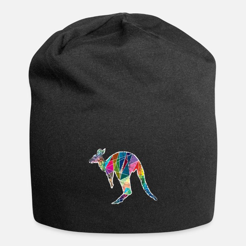 Känguru Australien - Jersey-Beanie - Schwarz