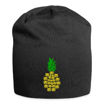 Raccoon pineapple - Jersey Beanie - black - Front
