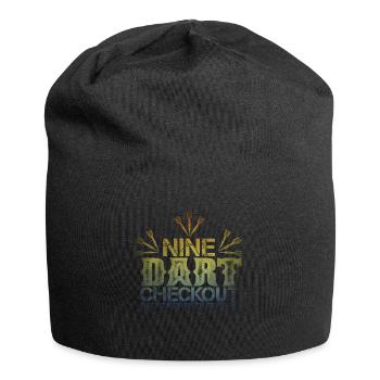 Nine Darts Checkout make 9 perfect darts - Jersey Beanie - black - Front