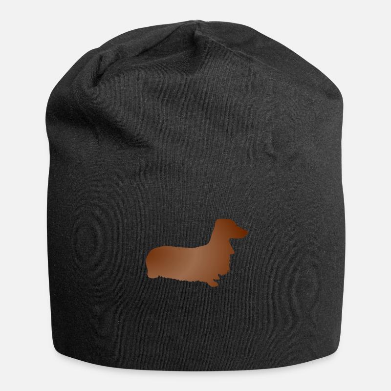 Dachshund - Jersey Beanie - black