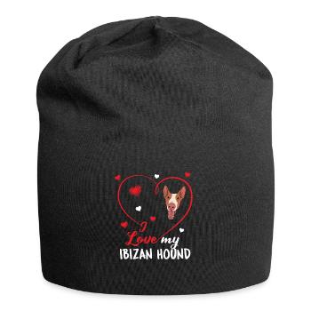 Ibizan Hound Podenco Ibicenco Pharaoh Hound - Jersey Beanie - black - Front