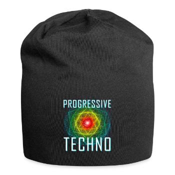 Progressives Techno Club Party Rave Musik - Jersey-Beanie - Schwarz - Vorne