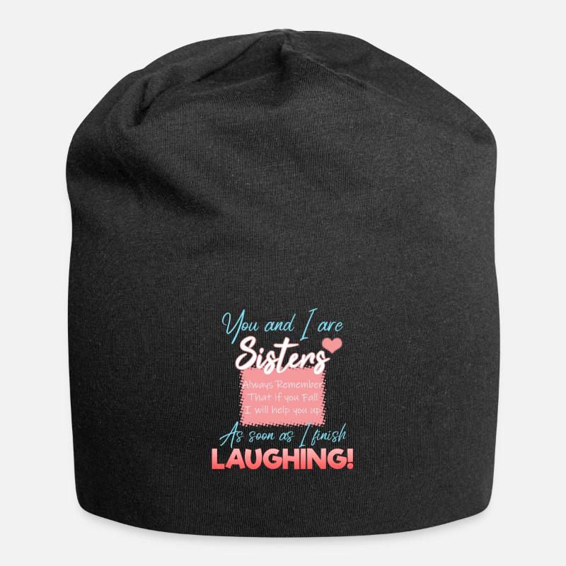Beste Freundin - Jersey-Beanie - Schwarz
