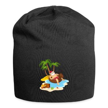 Chemise de tenue de Noël d'été - Bonnet en jersey - noir - Devant