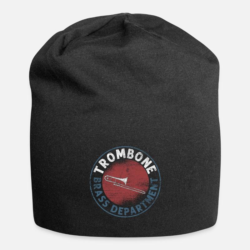 Posaune Blasinstrument - Jersey-Beanie - Schwarz