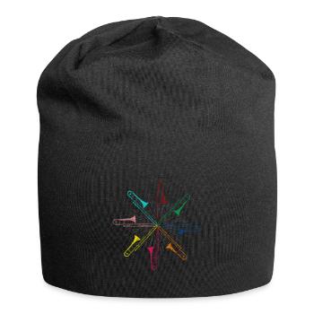 Trombone musical instrument - Jersey Beanie - black - Front