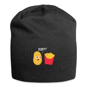 Pommes Frites Dad? Kartoffel Fritten Fastfood - Jersey-Beanie - Schwarz - Vorne