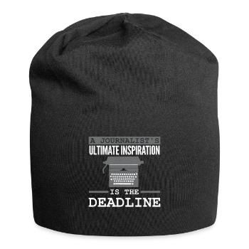 journaliste - Bonnet en jersey - noir - Devant