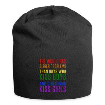 The World Has Bigger Problems Gay Pride - Jersey Beanie - black - Front