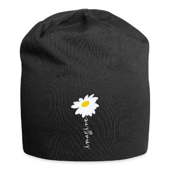 Imagine Daisy Flower - Jersey Beanie - black - Front